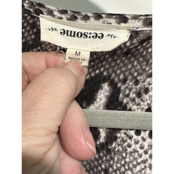 ee:some Bodysuit Snake Skin Look Opaque Sheer Women's Size Medium - Picture 9 of 12